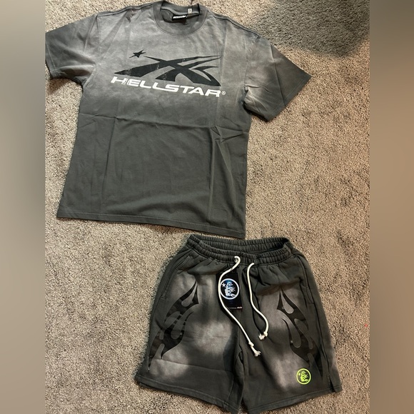 Hellstar Gray T-Shirt and Joggers Set